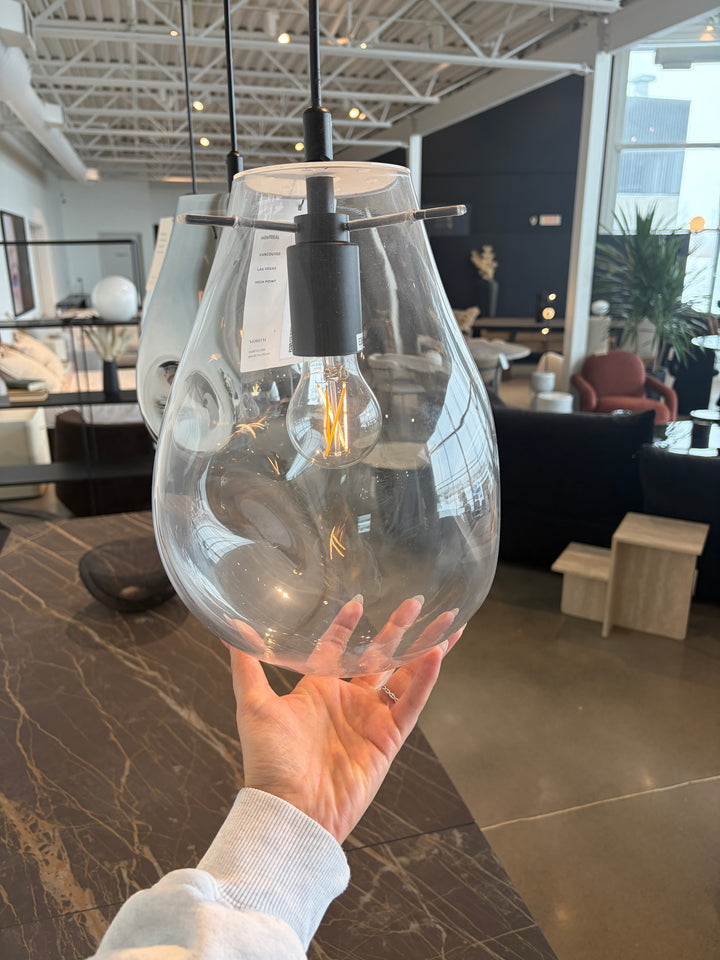 Blow Pendant Lamp Amber Glass