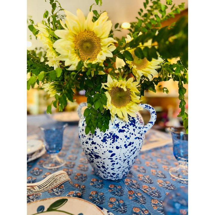 Jars Taverna Speckled Two Handled Jug, Cobalt/White