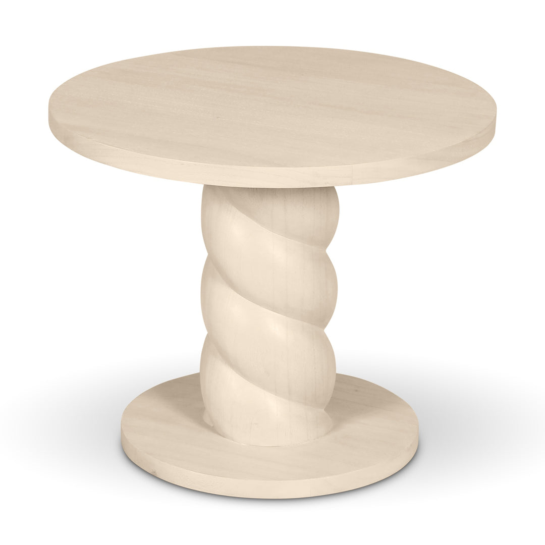 Olo Round End Table - Pearl
