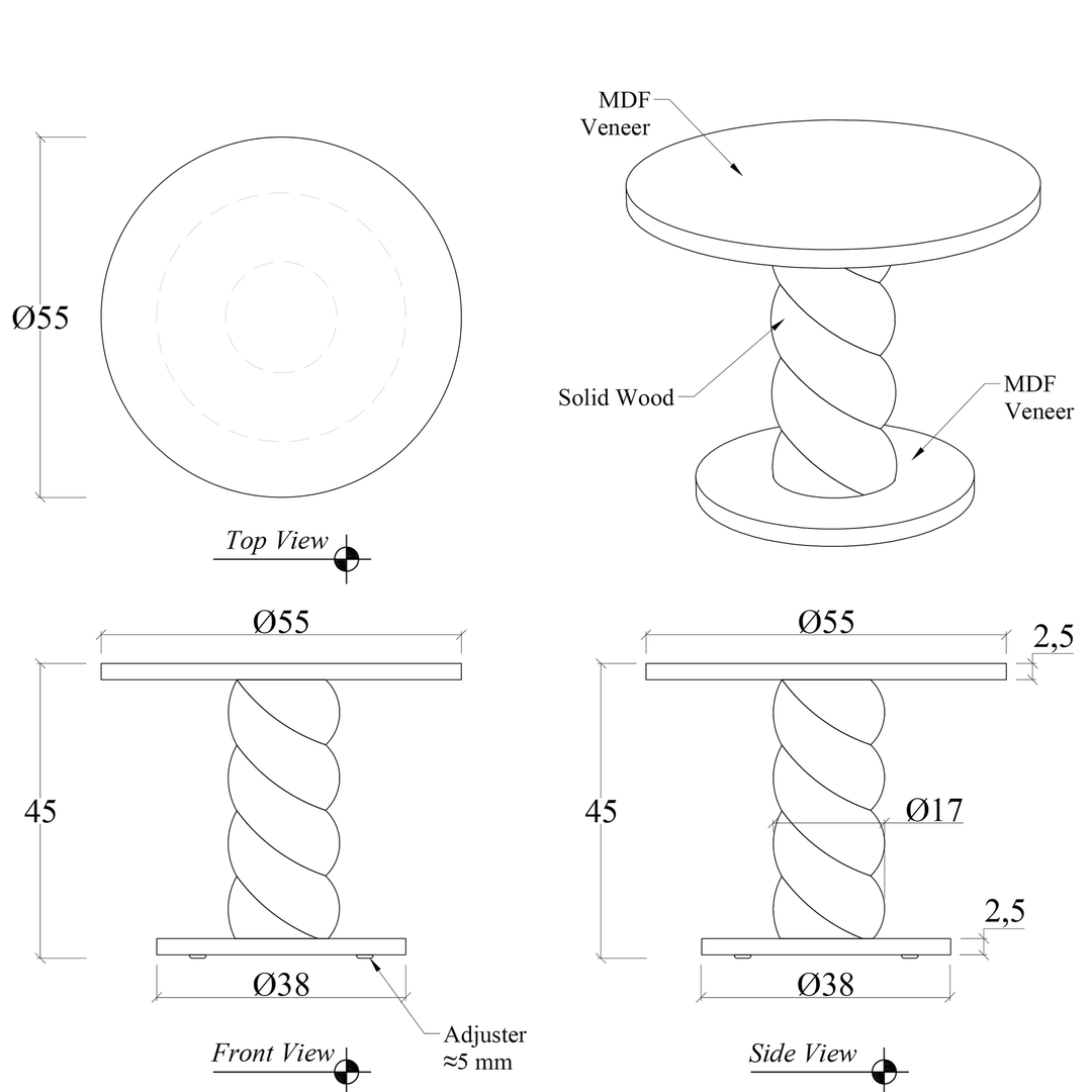 Olo Round End Table