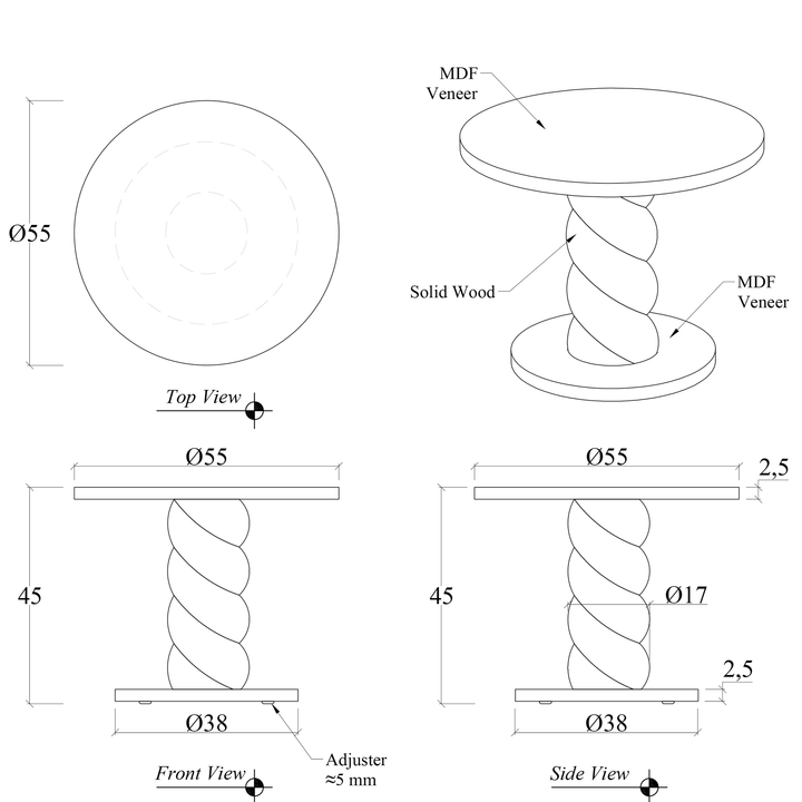 Olo Round End Table
