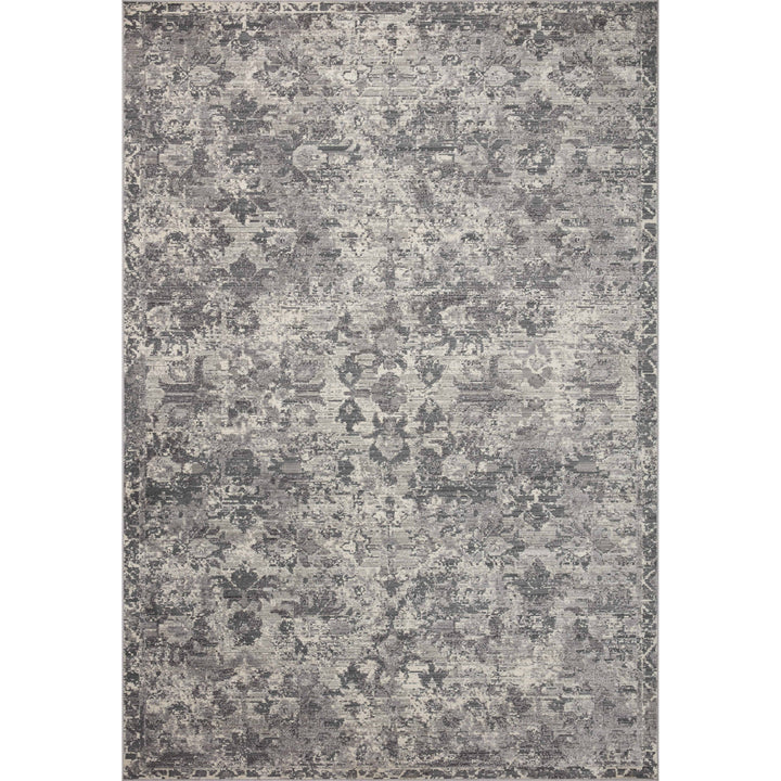 Loloi Indra Charcoal / Silver 7'-9" x 7'-9" Round Area Rug