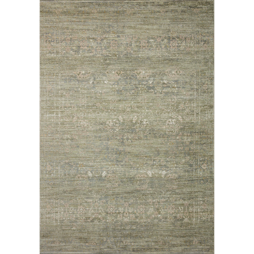 Loloi Indra Sage / Natural 7'-9" x 7'-9" Round Area Rug