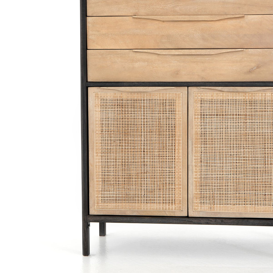 Adelaide Tall Dresser - Black Wash Mango