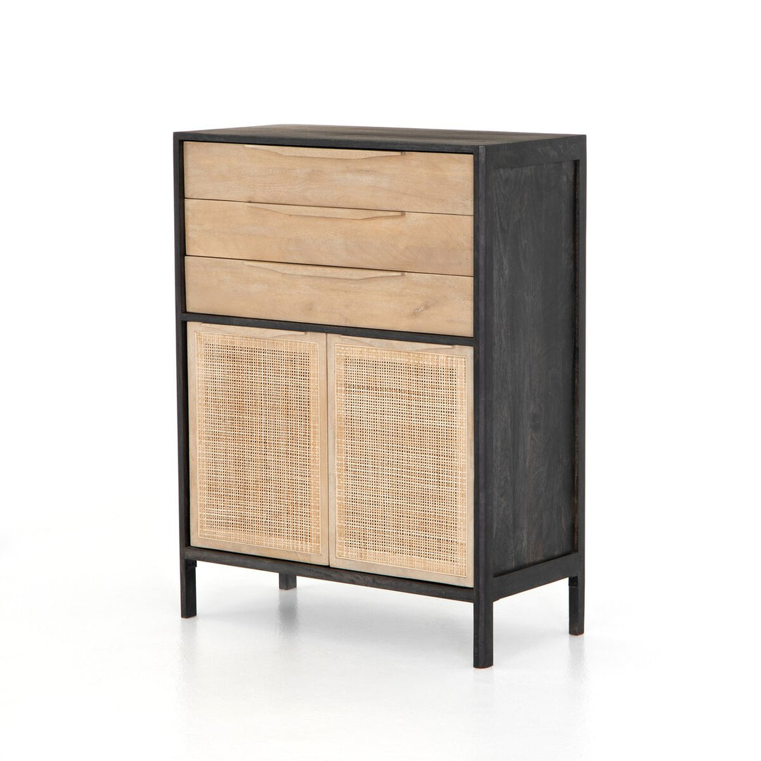 Adelaide Tall Dresser - Black Wash Mango