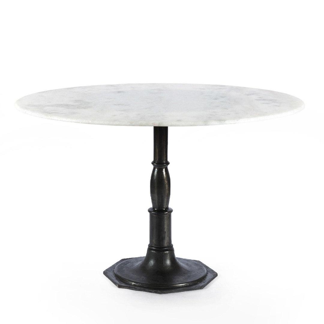 Aiden Round Dining Table - White Marble