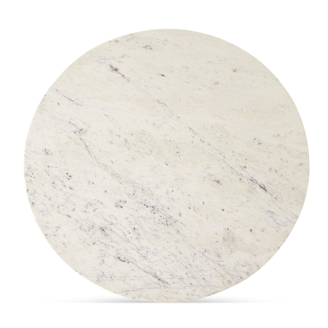 Torrance Dining Table - Polished White Marble