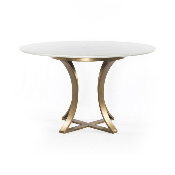 Torrance Dining Table - Polished White Marble