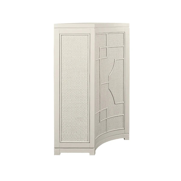 Isabel Two Door Decorative Rattan Overlay Cabinet