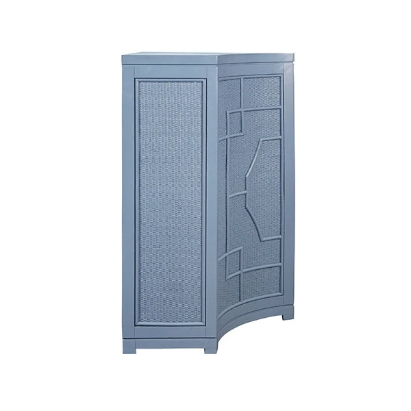 Isabel Two Door Decorative Rattan Overlay Cabinet