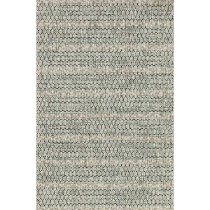 Loloi Isle Grey / Teal 18" x 18" Sample Rug