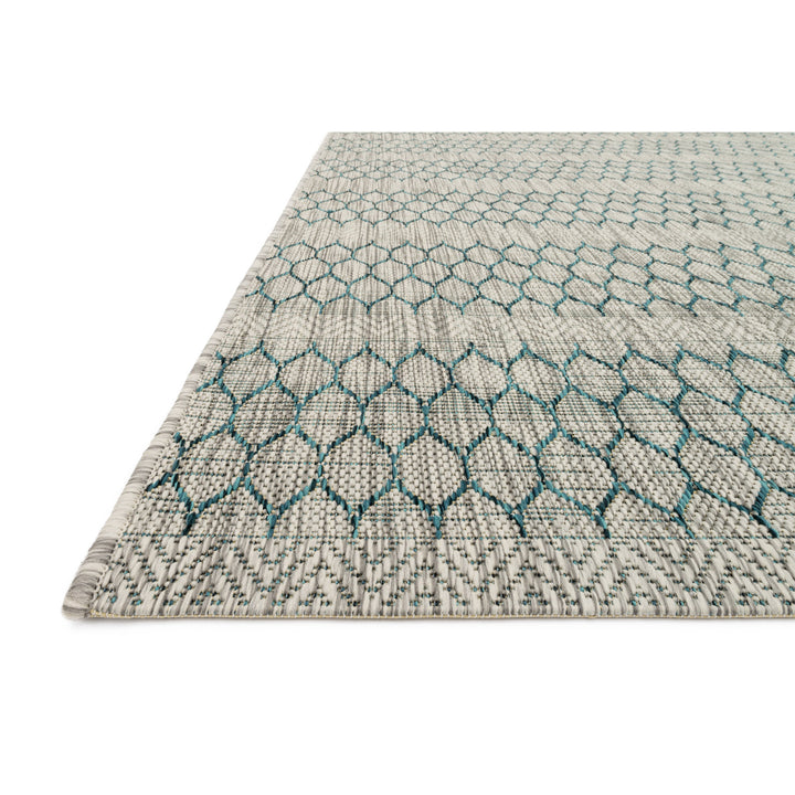 Loloi Isle Grey / Teal 9'-2" x 12'-1" Area Rug