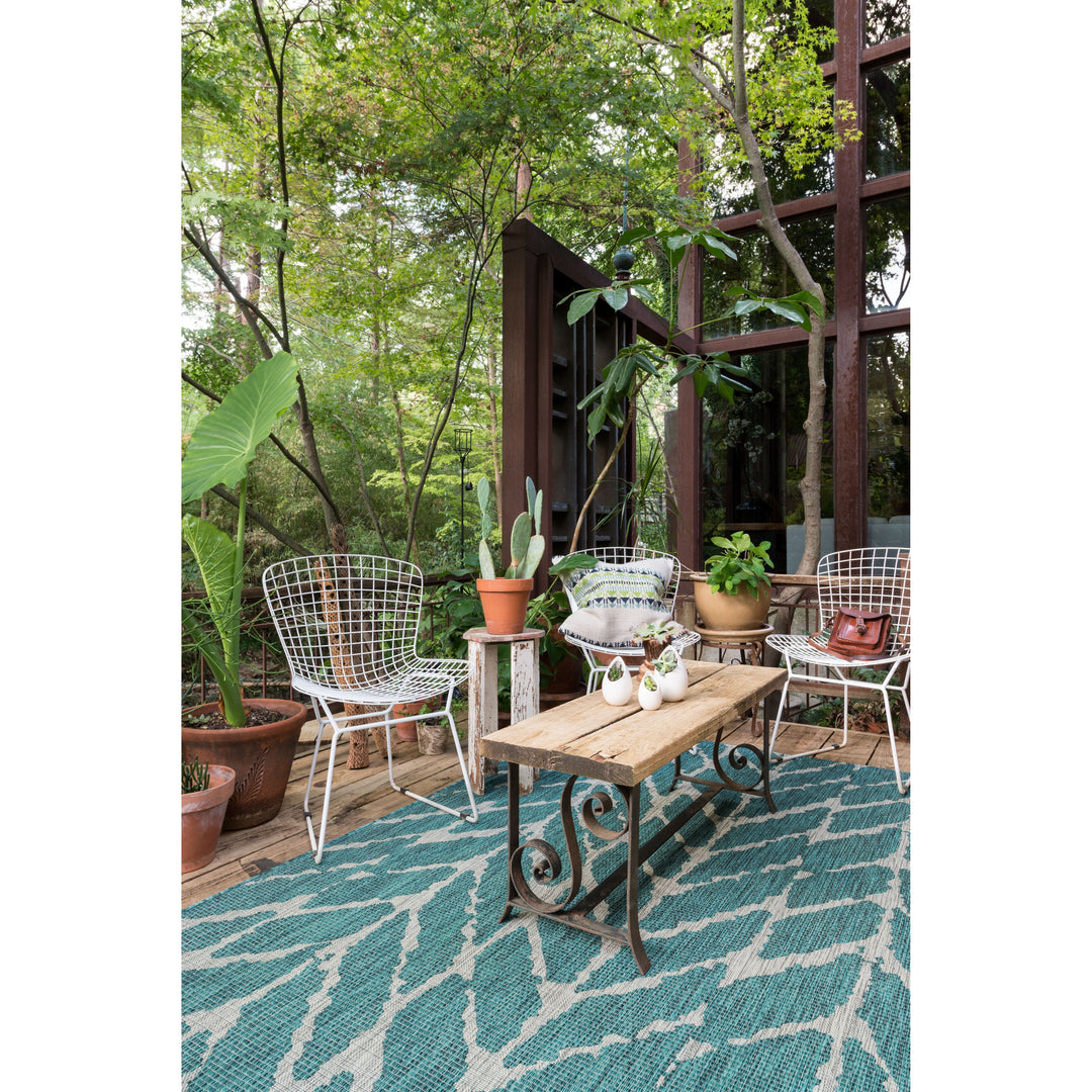 Loloi Isle Teal / Grey 7'-10" x 10'-9" Area Rug