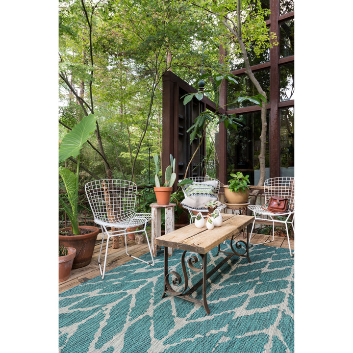 Loloi Isle Teal / Grey 9'-2" x 12'-1" Area Rug