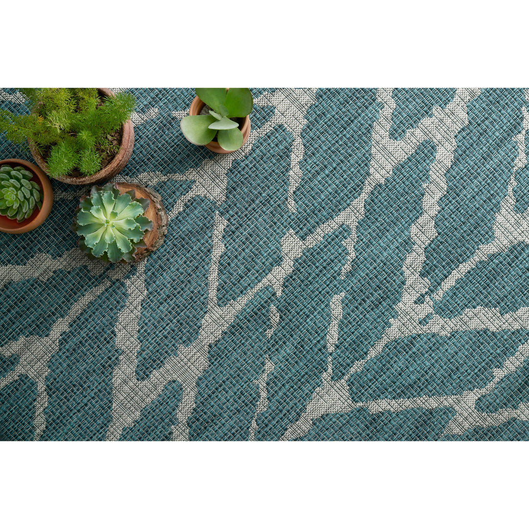 Loloi Isle Teal / Grey 7'-10" x 10'-9" Area Rug