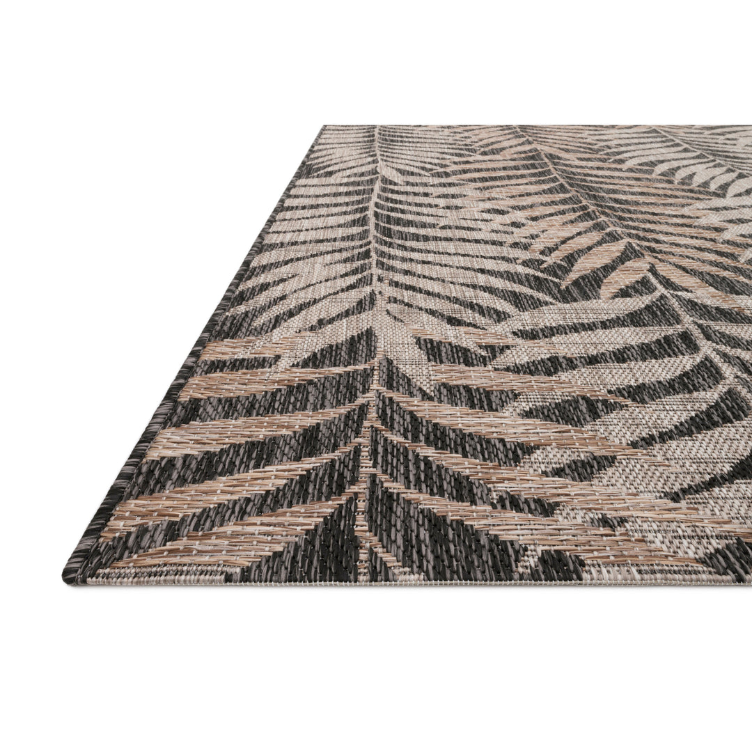 Loloi Isle Natural / Black 18" x 18" Sample Rug