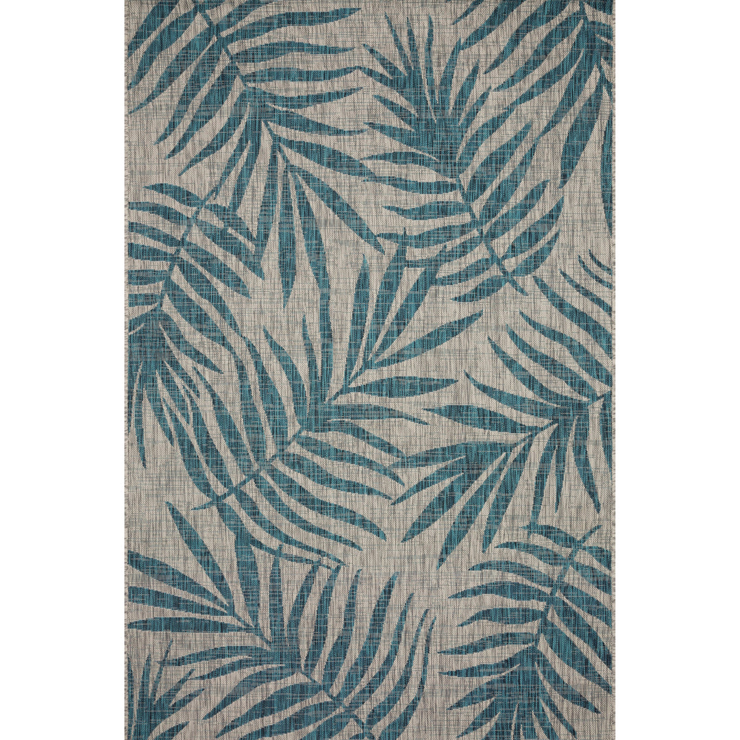 Loloi Isle Grey / Aqua 2'-2" x 3'-9" Accent Rug