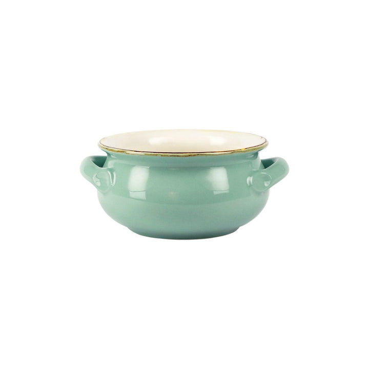 Italian Bakers Handled Round Baker - Aqua