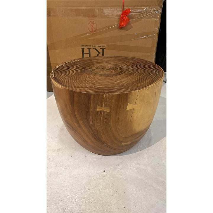 Lathe Side Table, Chamcha Wood - Open Box