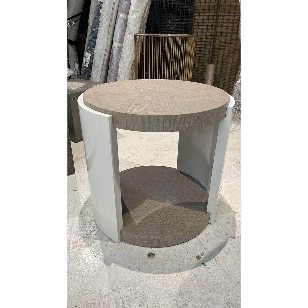 Glacier Round End Table - Open Box