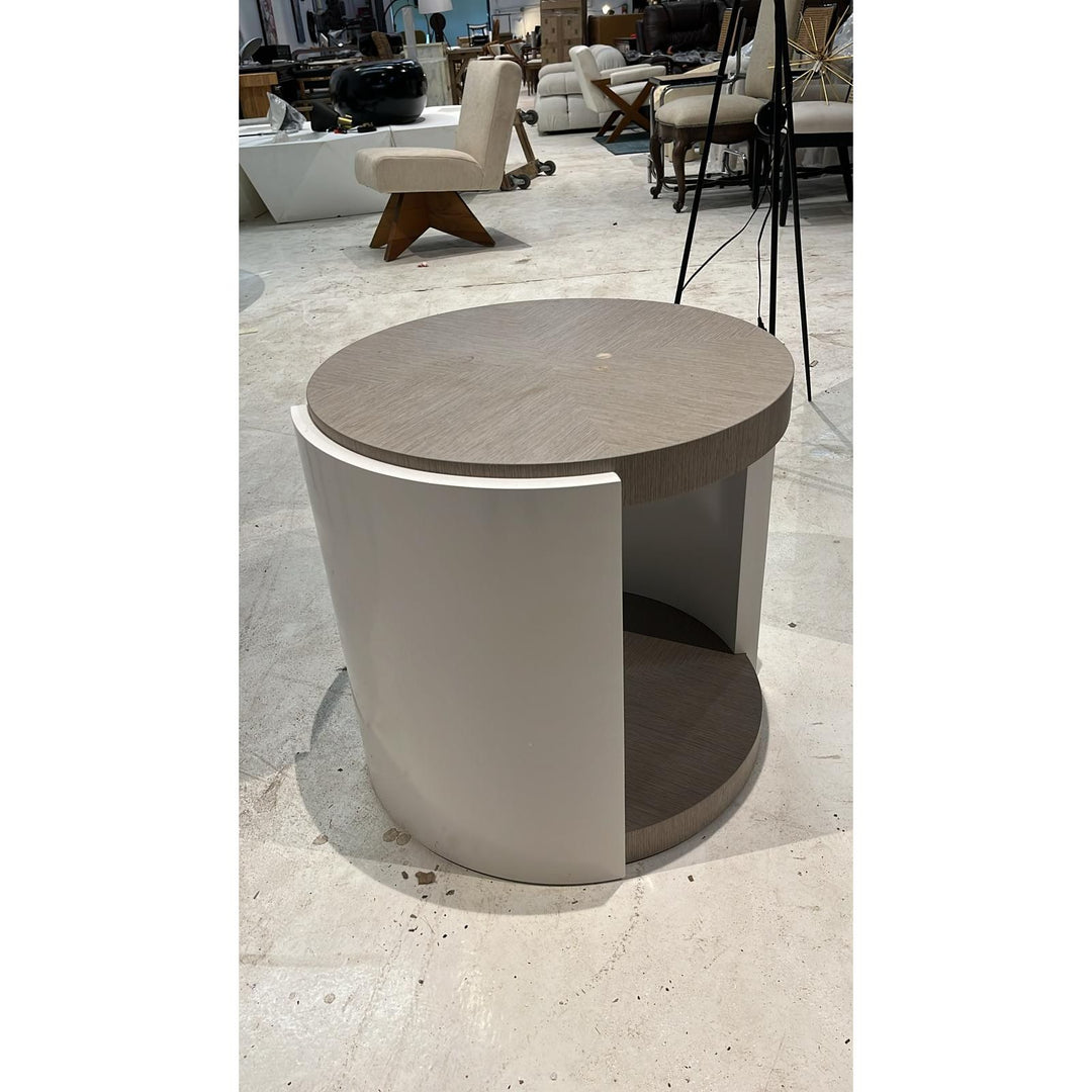 Glacier Round End Table - Open Box