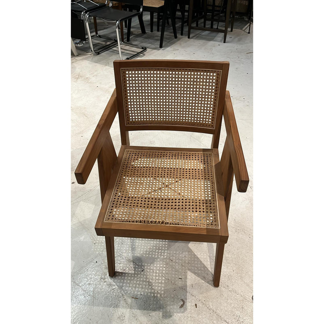 Jeanneret Dining Armchair with Cane Seat and Back - Open Box