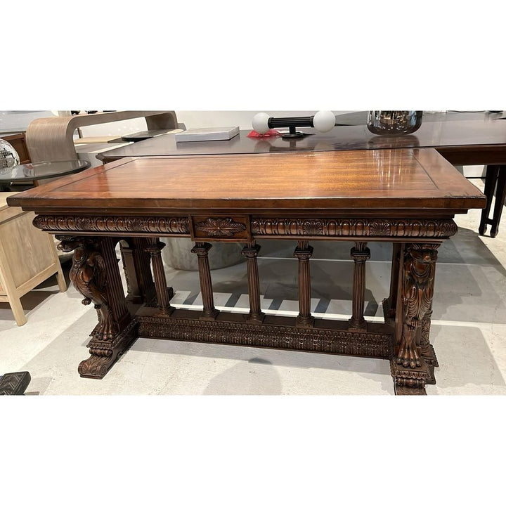 French Renaissance Style Library Table - Open Box