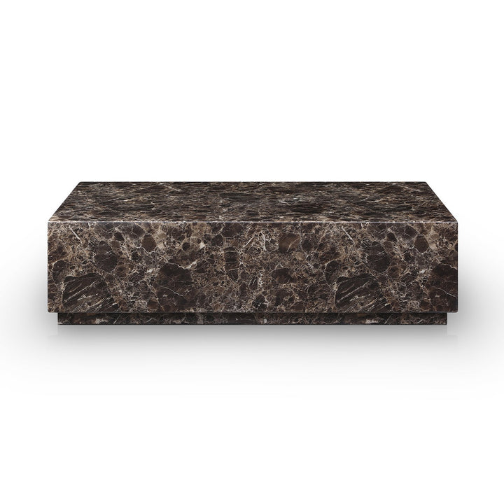 Iris Rectangle Coffee Table-Whiteline Modern Living-WHITELINE-CT1927R-DEMP-Coffee TablesDark Emperador Marble-3-France and Son