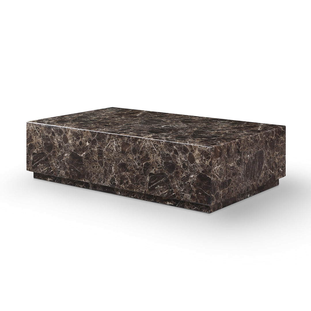 Iris Rectangle Coffee Table-Whiteline Modern Living-WHITELINE-CT1927R-DEMP-Coffee TablesDark Emperador Marble-1-France and Son