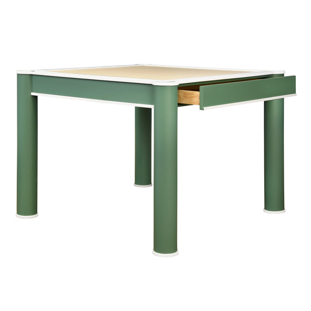 Jackie Square Two Drawer Round Leg Game Table