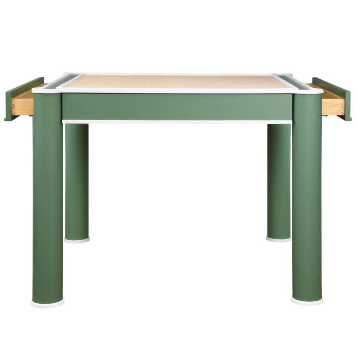 Jackie Square Two Drawer Round Leg Game Table