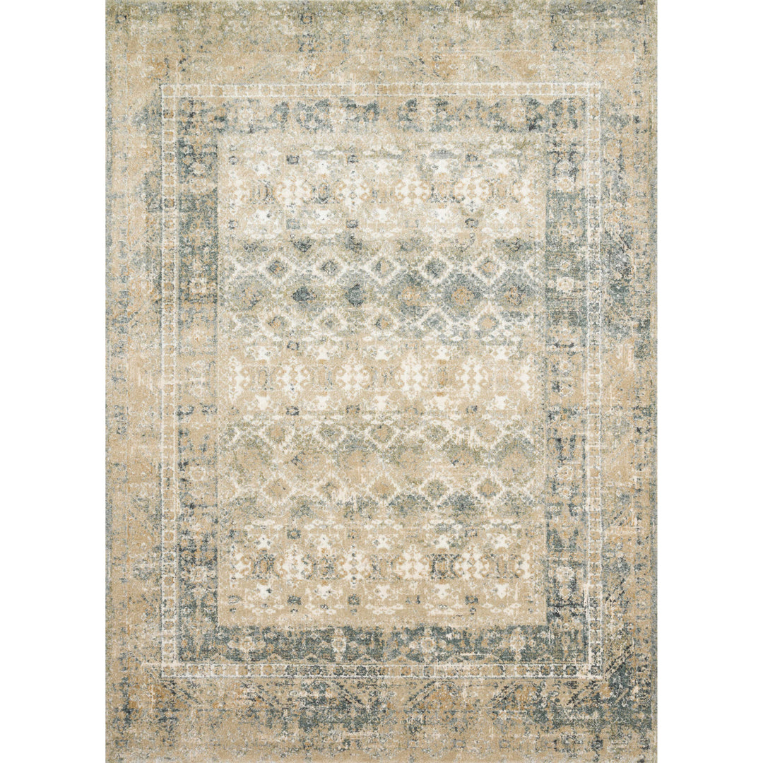 Magnolia Home By Joanna Gaines x Loloi James Sand / Ocean 18" x 18" Sample Rug