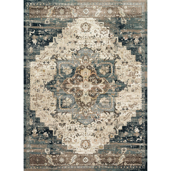 Magnolia Home By Joanna Gaines x Loloi James Taupe / Marine 7'-10" x 10'-10" Area Rug