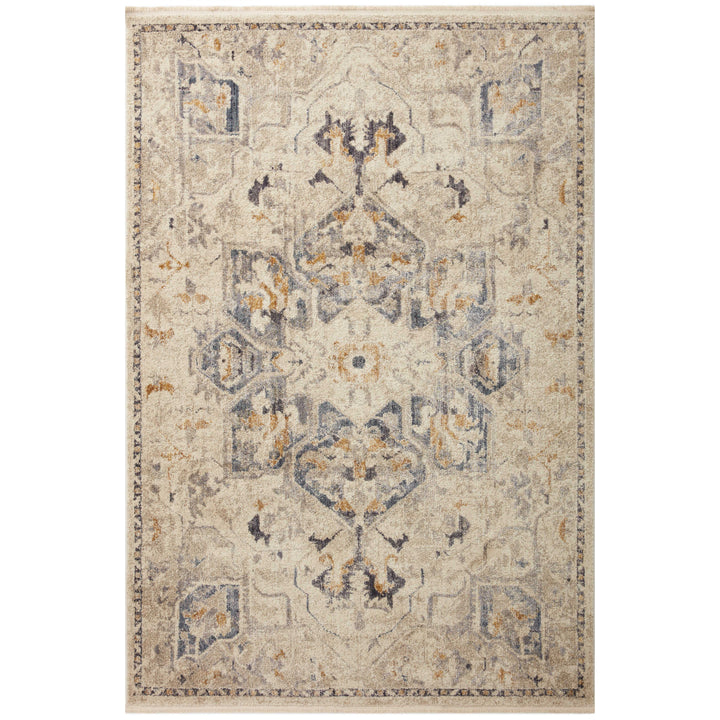 Magnolia Home By Joanna Gaines x Loloi Janey Natural / Indigo 6'-7" x 9'-2" Area Rug