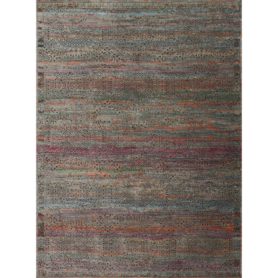 Loloi Javari Charcoal / Sunset 18" x 18" Sample Rug