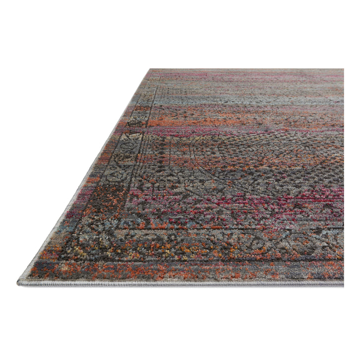 Loloi Javari Charcoal / Sunset 18" x 18" Sample Rug