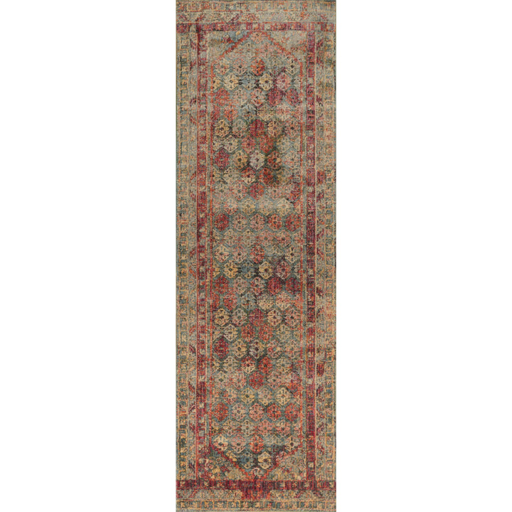 Loloi Javari Slate / Berry 2'-6" x 4'-0" Accent Rug