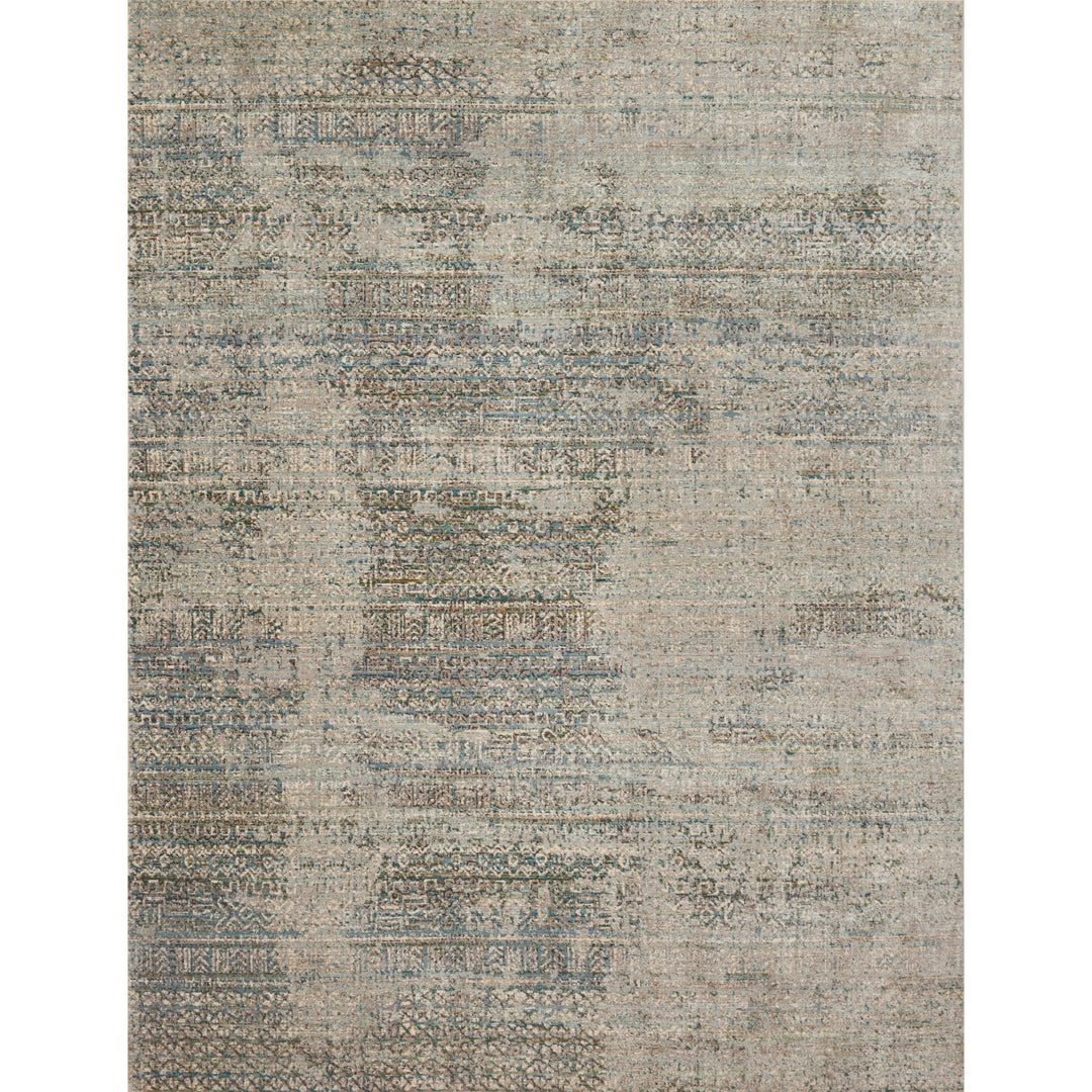 Loloi Javari Ivory / Sea 2'-6" x 12'-0" Runner Rug