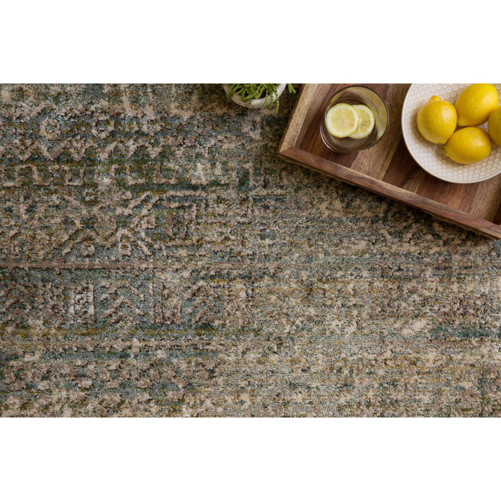 Loloi Javari Ivory / Sea 9'-6" x 12'-6" Area Rug