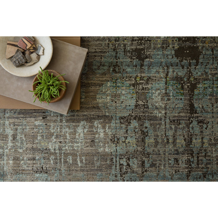 Loloi Javari Steel / Lagoon 6'-7" x 9'-4" Area Rug