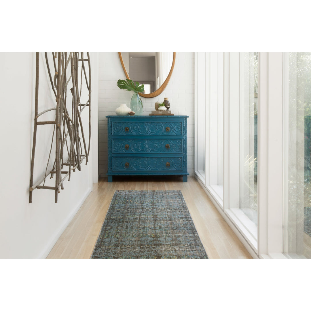 Loloi Javari Steel / Lagoon 6'-7" x 9'-4" Area Rug