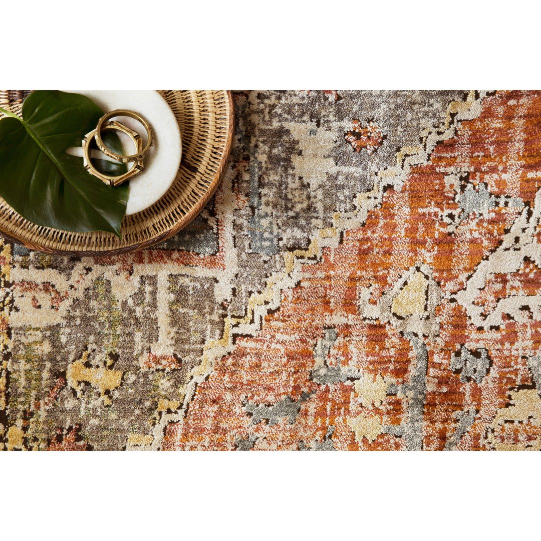 Loloi Javari Berry / Sunrise 5'-3" x 7'-4" Area Rug