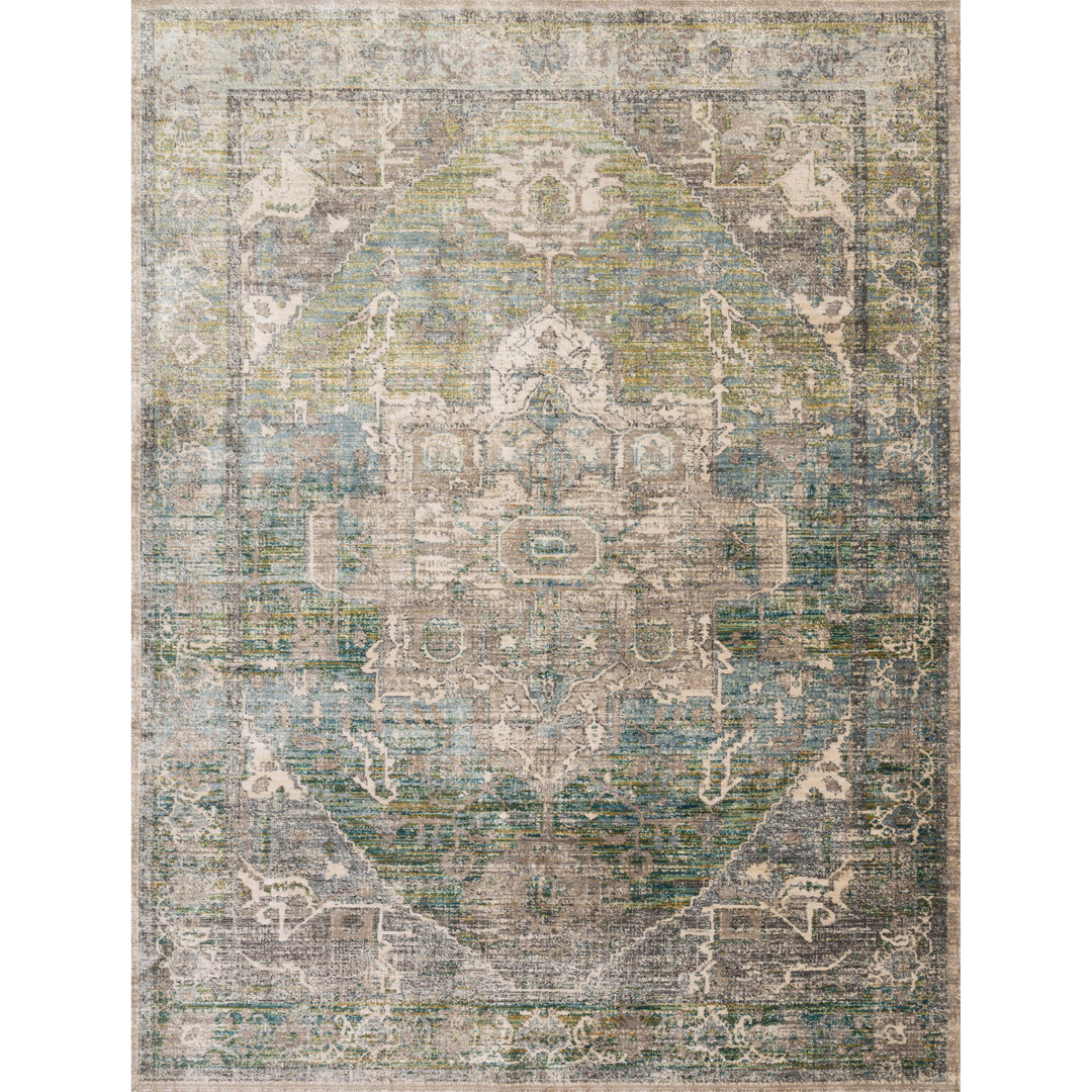 Loloi Javari Grass / Ocean 2'-6" x 4'-0" Accent Rug