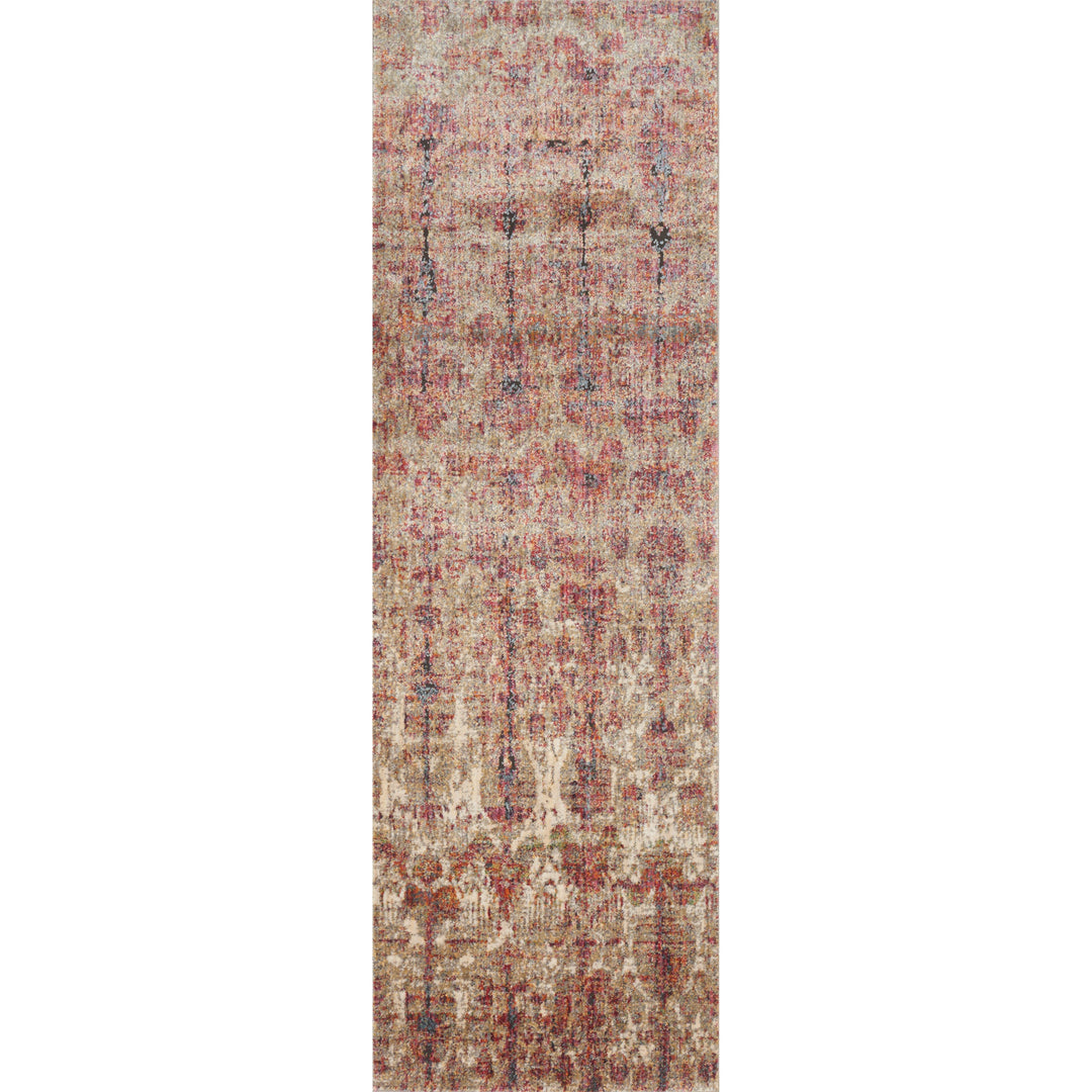 Loloi Javari Drizzle / Berry 2'-6" x 12'-0" Runner Rug