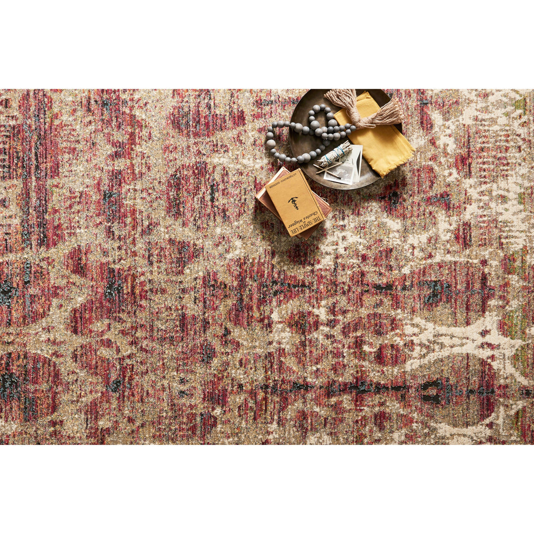 Loloi Javari Drizzle / Berry 2'-6" x 12'-0" Runner Rug