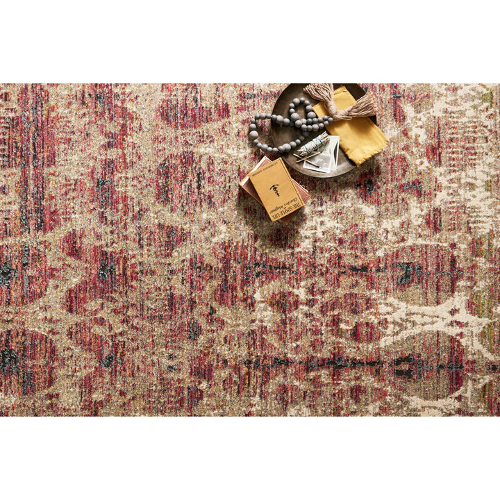 Loloi Javari Drizzle / Berry 3'-7" x 5'-2" Accent Rug