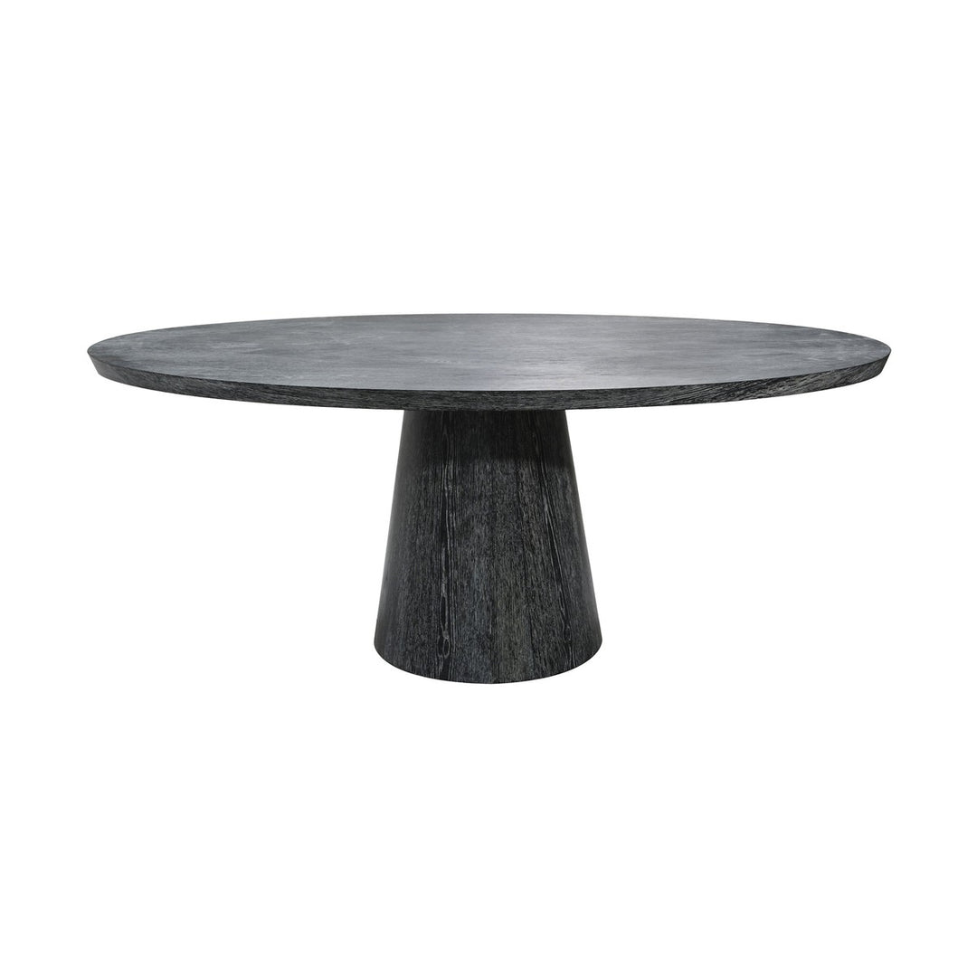 Jefferson - Oval Black Cerused Oak Dining Table