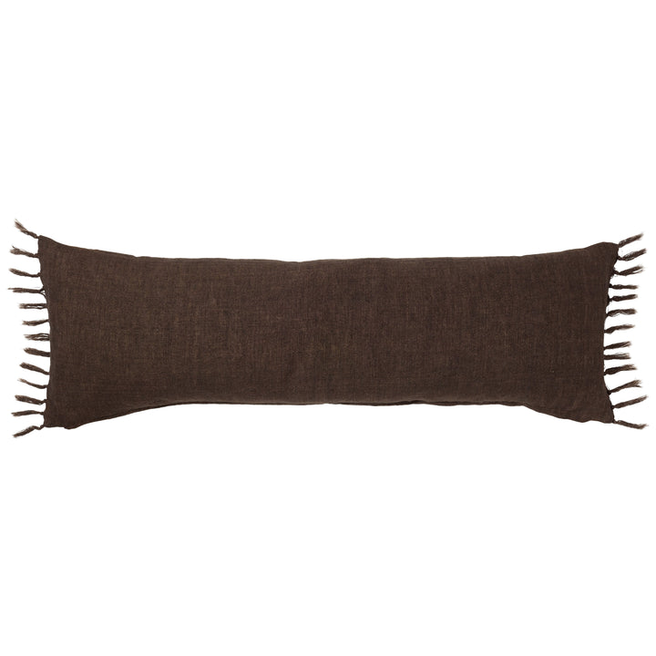 Jaipur Living Majere Solid Brown Pillow Cover (13"X21" Lumbar)