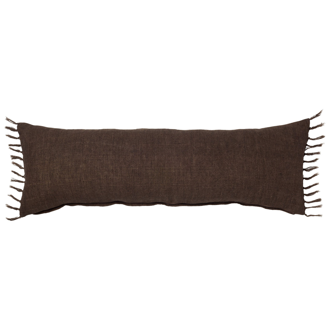 Jaipur Living Majere Solid Brown Pillow Cover (13"X21" Lumbar)