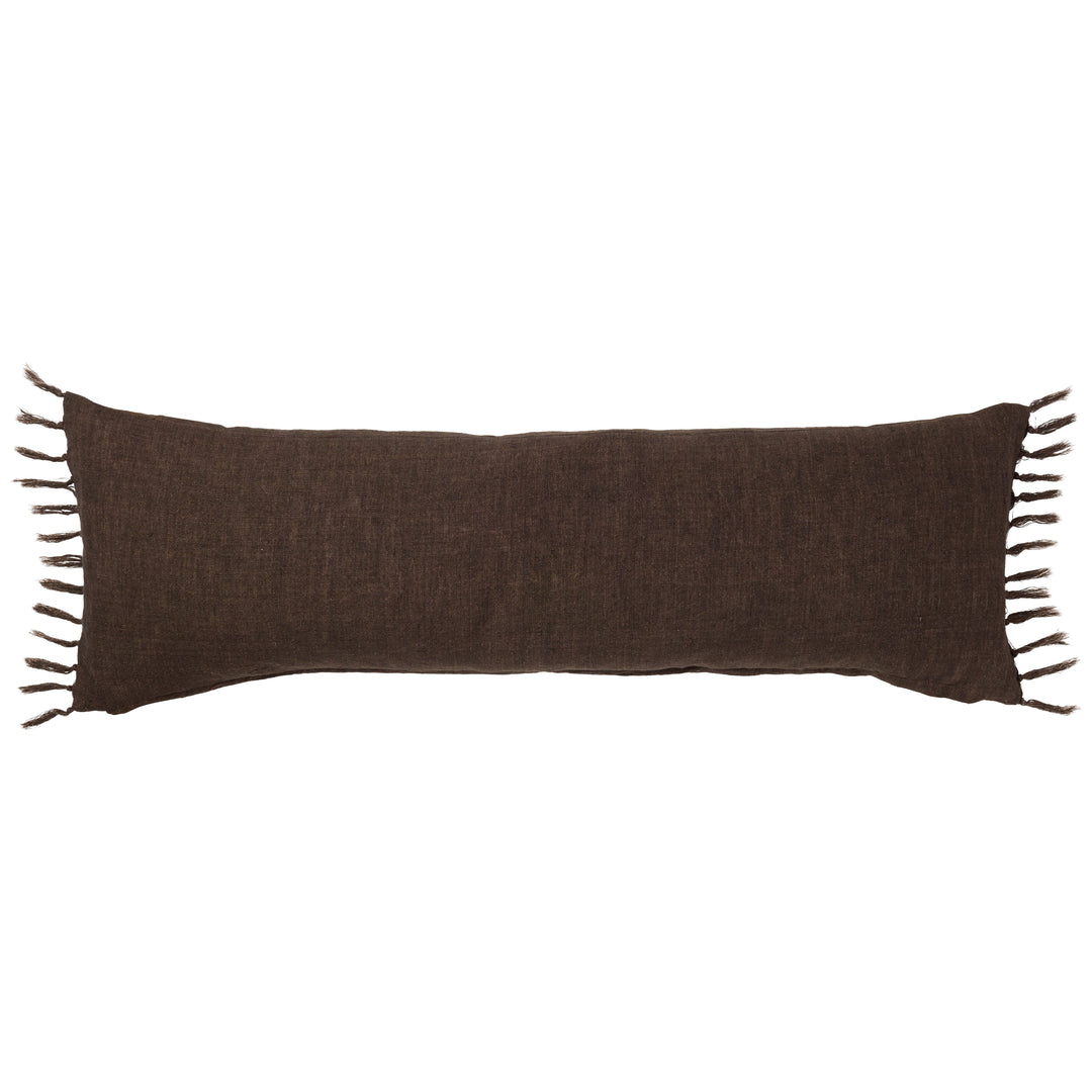 Jaipur Living Majere Solid Brown Down Pillow (13"X21" Lumbar)